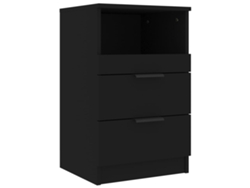 Mesita de noche VIDAXL Negro Madera aglomerada