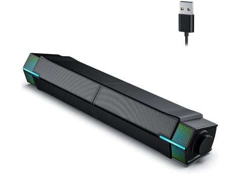 Altavoces Bluetooth para computadora para monitor de escritorio de PC, barra de sonido para PC para juegos: alimentado por USB con cable, excelente...