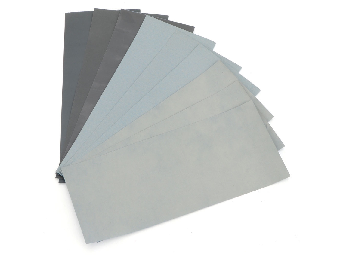 Papel De Lija Húmedo Y Seco De 22,9*9,3 Cm, 9 Hojas Abrasivas Para Pulir Y Lijar.