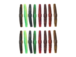 2026rebe-16pcs Señuelo Suave Tpr Resistente A Mordeduras Con Anillo Y Perla Sonora Para Agua Dulce Y Salada