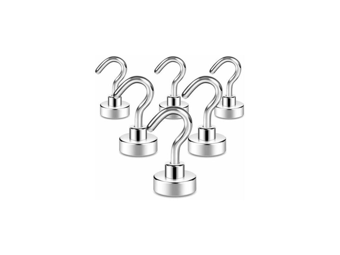 VVJIJILLY Conjunto De 6 Ganchos Magnéticos, 2kg, Ganchos Para Refrigerador Ou Teto, Robustos