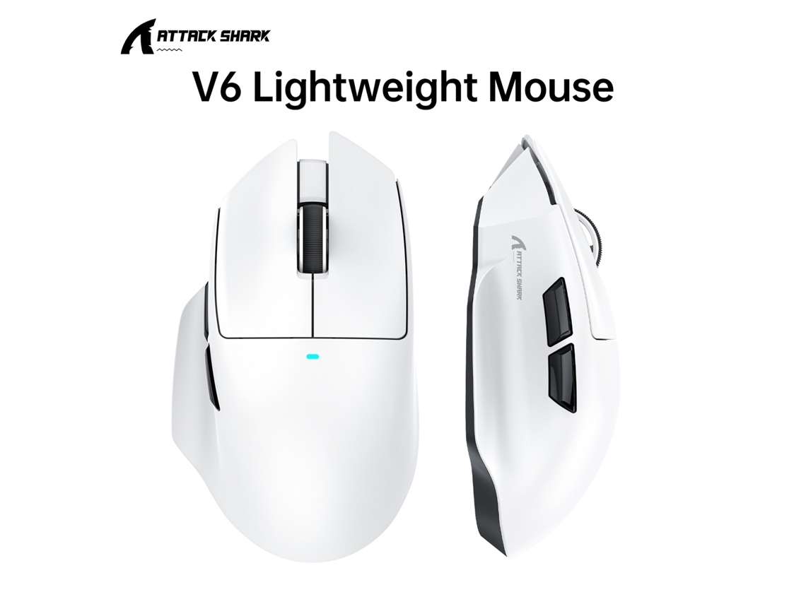 Ratón para juegos MDUG con conexión inalámbrica Bluetooth y base de carga magnética (blanco)