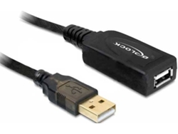 Cable USB DELOCK 20 m Macho/Hembra Negro
