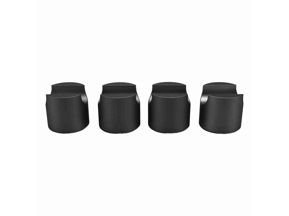 4 Soportes De Cable Hifi De Aluminio Con Abrazadera Estabilizadora Para Cable De Altavoz Y De Alimentación (negro)