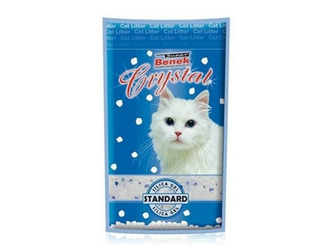 Arena para Gatos SUPER BENEK Crystal Standard Natural 3,8 L