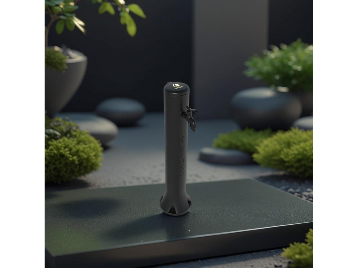 Fuente de Jardín SINED Fontana Tritone Nera (Negro - Polietileno HD - 25x25x99 cm)