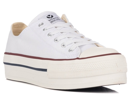 Zapatillas Tribu Con Plataforma VICTORIA (Lona-Blanco-38)