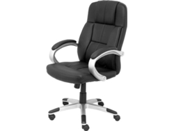 Silla de Escritorio Ejecutiva PYC Tobarra Negro (Brazos Fijos - Piel sintética)