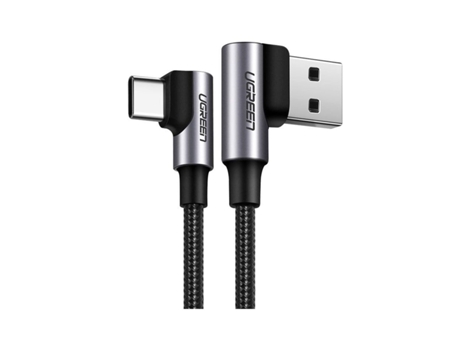 Cable de Datos Angular Usb-A a Usb-C 3A 0.5M Negro UGREEN Us176