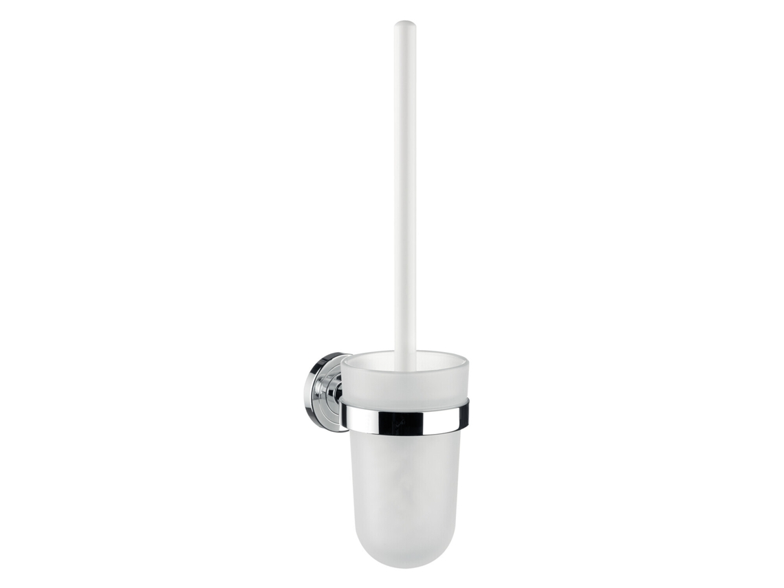 EMCO polo escobillero, recipiente de plástico, mango blanco, 071500101
