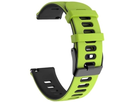Correa de Silicona bicolor ajustable 20mm para Samsung Galaxy Watch4 Classic 46mm 42mm/Galaxy Watch4 44mm 40mm/Garmin vivoactive 3/venu - verde/negro
