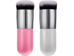 2 Brochas Gruesas Para Base De Maquillaje, Polvos, Para Viajes, Para Mezclar Líquidos, Cremas O Polvos.