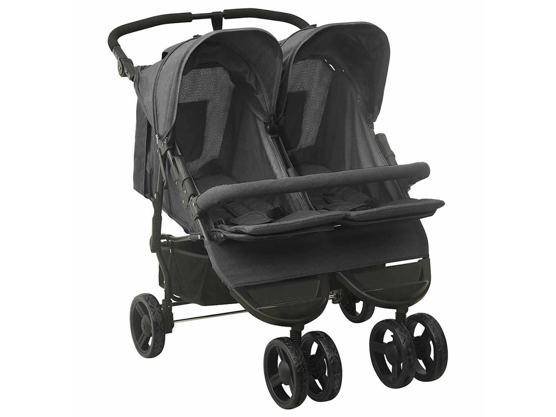 Silla gemelar VIDAXL Antracita