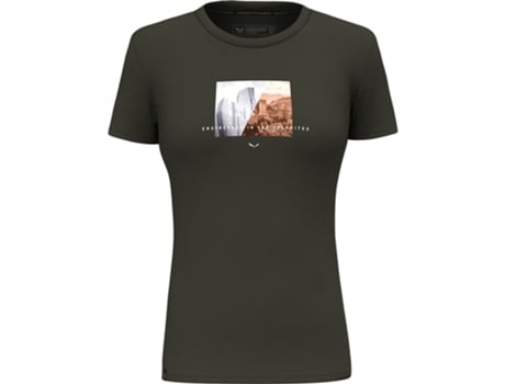 Camiseta de Mujer SALEWA Pure Design Dry Verde (2XS)