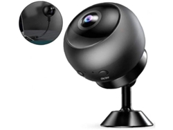 Mini cámara de red IP wifi HD 1080P, ideal para seguridad del hogar en exteriores, visión nocturna, Yizhood (negra)