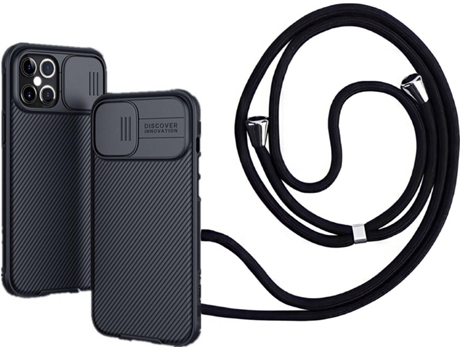 Funda iPhone 12 Pro Max Camshield con Collar Negro