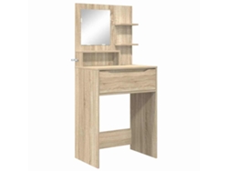 Juego de tocador para dormitorio con cajón, roble Sonoma, EXCLUSIVO DE MAISON