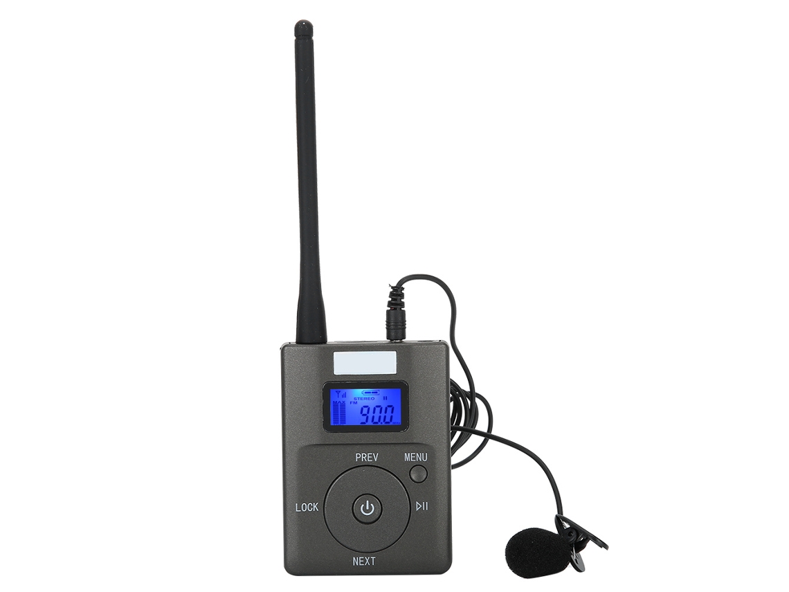 Transmisor Fm Inalámbrico Portátil De Baja Potencia Con Adaptador De Radio Estéreo De 3,5 Mm Para Radiodifusión.