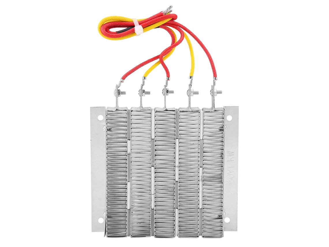 Calentador De Aire Cerámico Ptc De 60 V Y 1000 W Con Elemento Calefactor Y Cable.