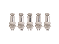5 piezas de conectores de antena macho y hembra para panel, chasis metálico GX16, 16 mm, 450 V, 5 pines
