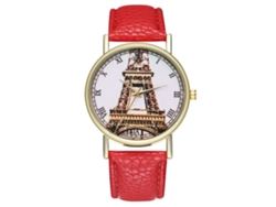 Reloj De Cuarzo Elegante Moda Casual Unisex Pulsera Regalo Rojo