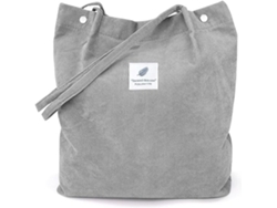 Bolso de pana para mujer, gran capacidad, reutilizable, con bolsillo interior, bolso de hombro adecuado para secadora de ropa.