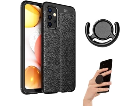 Carcasa Samsung A32 4G PHONESHIELD Rugged Carbon y Soporte Multifunción Negro