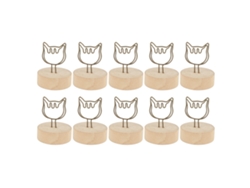 10 unidades de tarjeteros de mesa con base de gato, portanombres, decoración de mesa