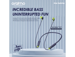 Auriculares Inalámbricos Oraimo Shark 4 Con Graves Potentes, 20 Horas De Reproducción, Resistencia Al Agua Ipx5 Y Correa Para El Cuello.