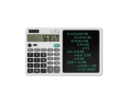 Calculadora de escritorio con pantalla extragrande, ideal para finanzas, contabilidad, redacción y toma de notas. Modelo blanco de gama alta. Sfushos