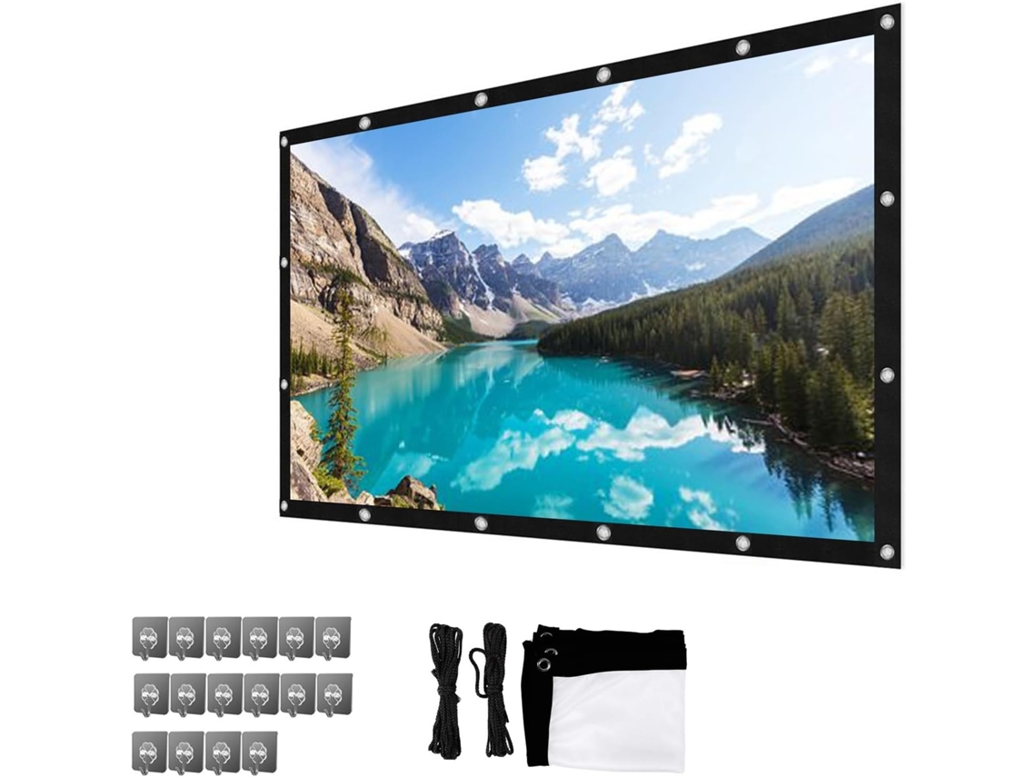 Pantalla De Proyección Portátil De 60 A 200 Pulgadas Con Resolución 4k Hd Y Formato 16:9/4:3 Para Cine En