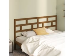 Cabecero De Cama Madera Maciza De Pino Marrón Miel 206x4x100 Cm