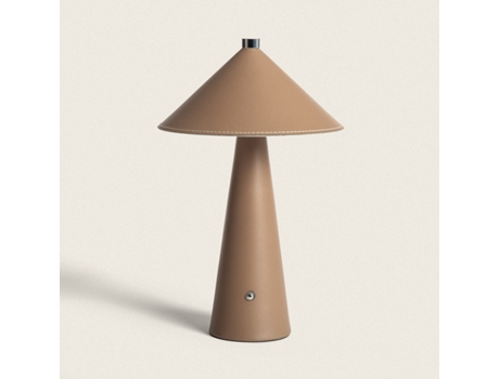 Nhalma LEDKIA Lámpara de Mesa Portátil 3W Led Cuero y Metal con Batería Usb Recargable