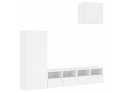 Maison Exclusive - Muebles De Tv De Pared 4 Piezas Madera De Ingeniería Blanco