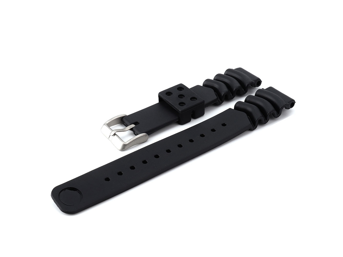 Correa De Silicona Negra Para Submariner, Resistente Al Agua, Con Hebilla De Pasador, 18 Mm/0,71 Pulgadas.