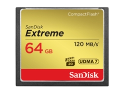 Tarjeta de memoria Compact Flash Extreme SANDISK 64 GB 120 MB/S