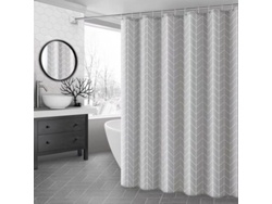 Cortina De Ducha Impermeable Y Antimoho Con Ganchos, Gris M2/150x180cm Gertiz