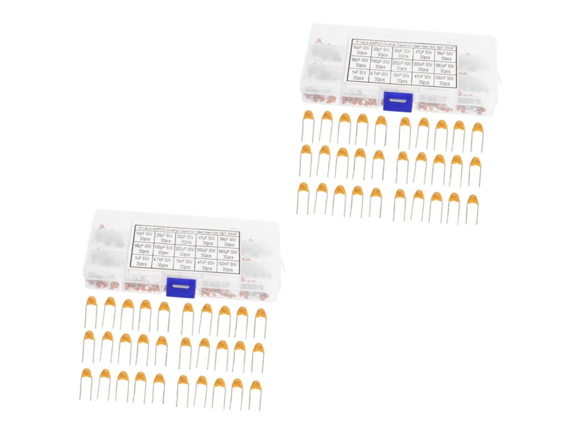 Juego De 2 Condensadores Cerámicos Multicapa De 50 V Y 10 Pf A 1000 Mah, Tamaño Pequeño.