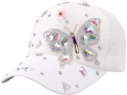 Gorra de béisbol de algodón SFUSHOS con decoración de mariposa