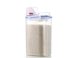 Recipiente Sellado Para Arroz De 2 Kg Con Taza Medidora, Gran Capacidad, Transparente, Para Granos Y Harina.