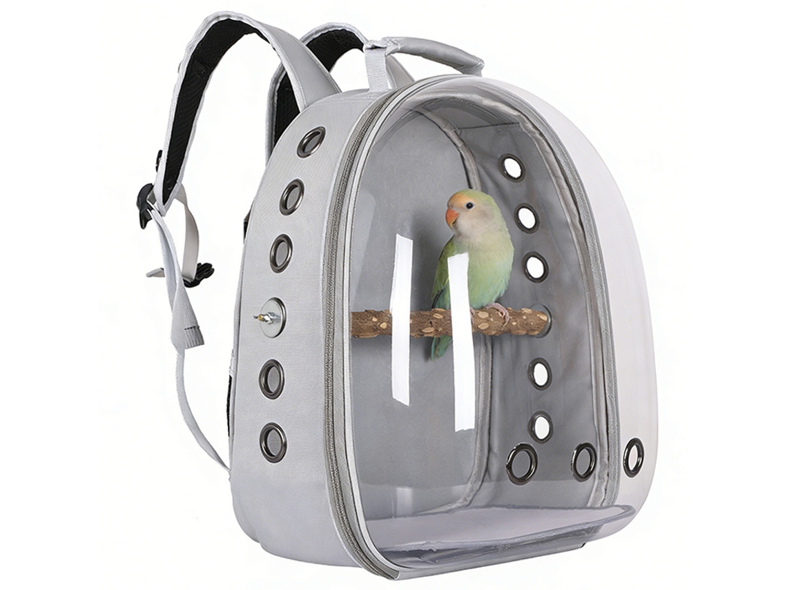 Transportín Digitallab Para Loros, Totalmente Ventilado, Diseñado Para Viajar (gris)