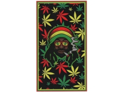Toalla De Playa De Microfibra Rastafari Hojas De Cannabis