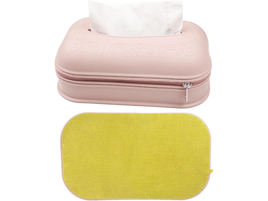 Soporte Para Caja De Pañuelos - Estuche De Almacenamiento De Silicona Con Cremallera Para Servilletas |