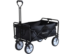 Carrito plegable de playa Stenlille max. 80 kg - Negro PRO.TEC