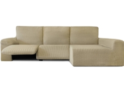 Funda de Chaise Longue Relax Derecha EYSA Premium Jaz Tejido Multielástico (360 x 180 x 120 cm - Poliéster y Algodón - Beige)