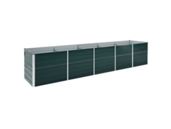 Arriate De Jardín De Acero Galvanizado Verde 400x80x77 Cm