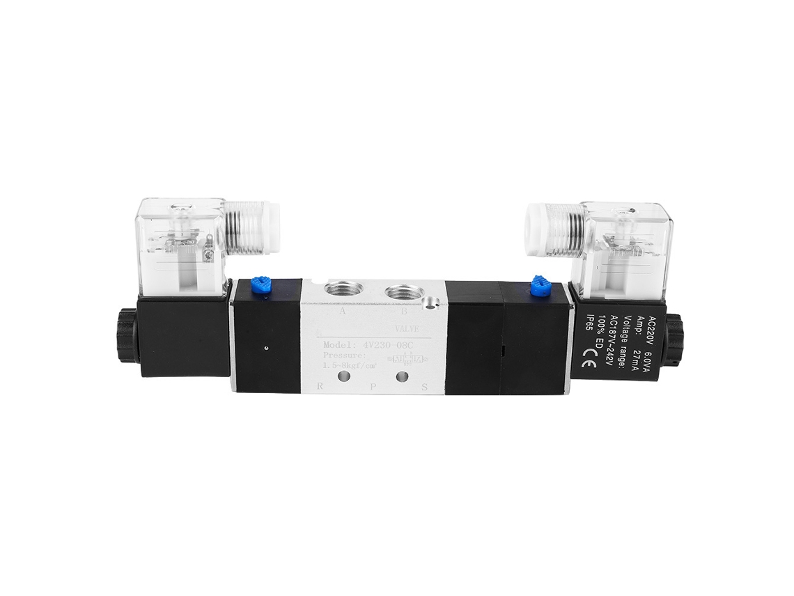 2026velora-válvula Solenoide De Aire Neumática 4v230-08 1/4" 3 Posiciones 5 Vías Control Neumático Ac220v