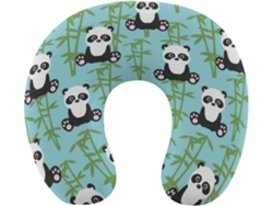 Almohada Viaje Panda Bamboo Espuma Viscoelástica Viscoelástica Fácil Relajación Cómodos Familia.brfácil