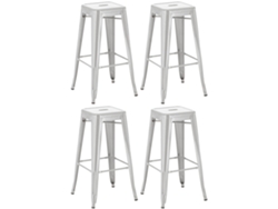 Juego de 4 taburetes de bar Joshua Silver Clp