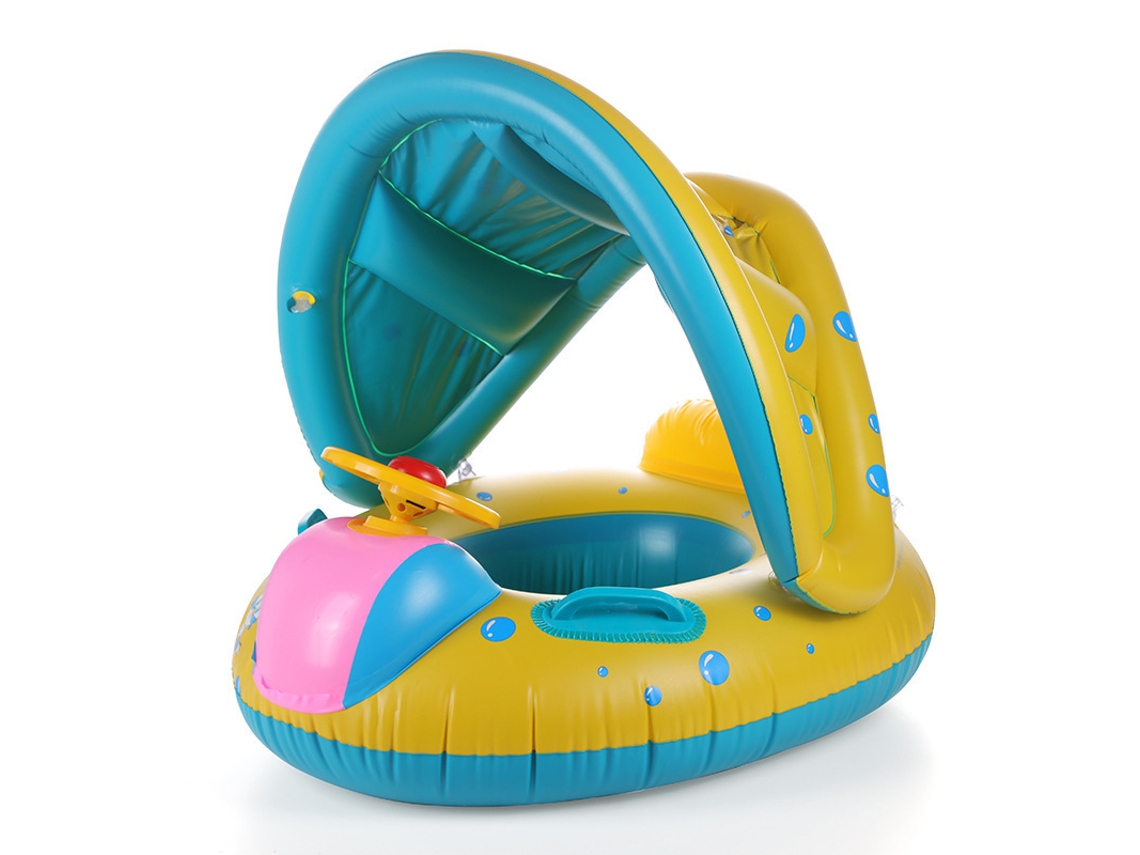 Asiento Flotante Protegido Contra El Sol Para Niños Con Volante Juego Seguro